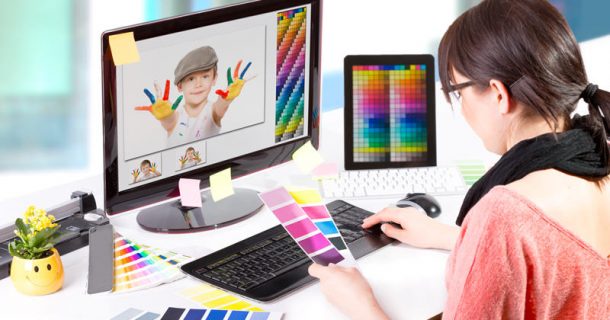 graphic design colours on screen