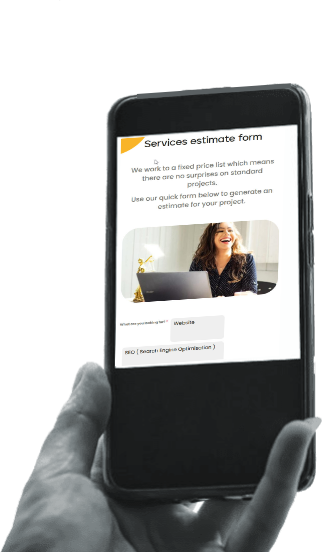 mobile showing website page